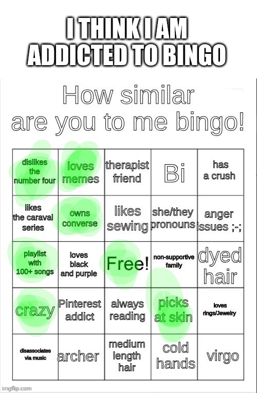Bingo!!!! | I THINK I AM ADDICTED TO BINGO | image tagged in bingo | made w/ Imgflip meme maker