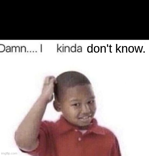 I kinda don't know | don't know. | image tagged in i kinda don't know | made w/ Imgflip meme maker