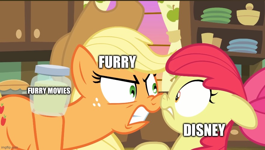 Applejack didn’t like bad Disney movies | FURRY; FURRY MOVIES; DISNEY | image tagged in applejack | made w/ Imgflip meme maker