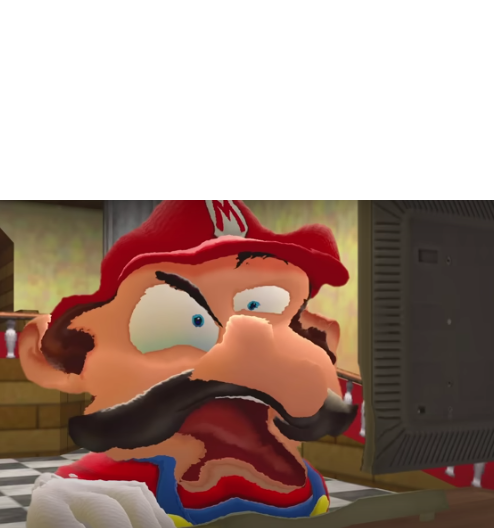 Confused Mario Blank Meme Template