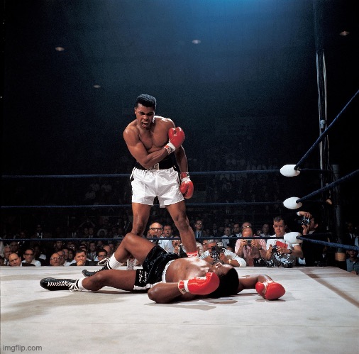 Ali Knockout | image tagged in ali knockout | made w/ Imgflip meme maker