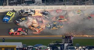 High Quality nascar crash Blank Meme Template