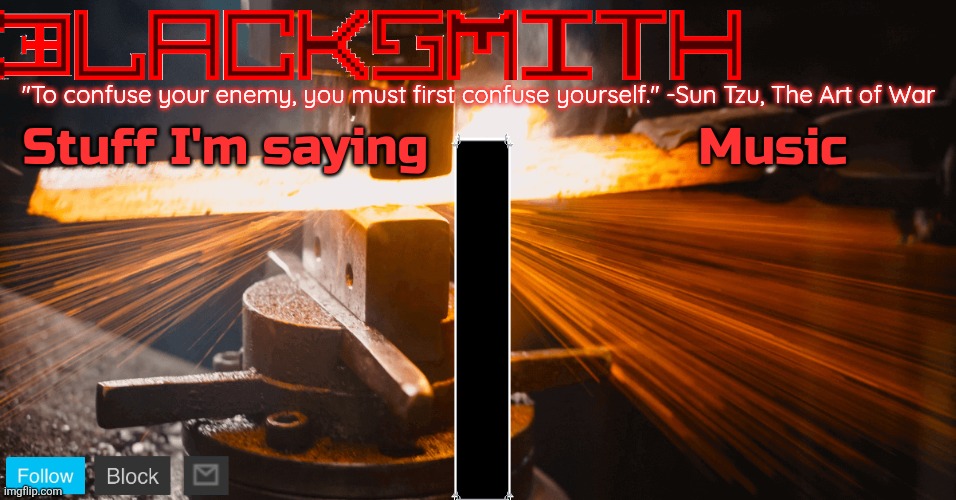 High Quality NoUBlacksmith Announcement Temp - 2025 Revised Blank Meme Template