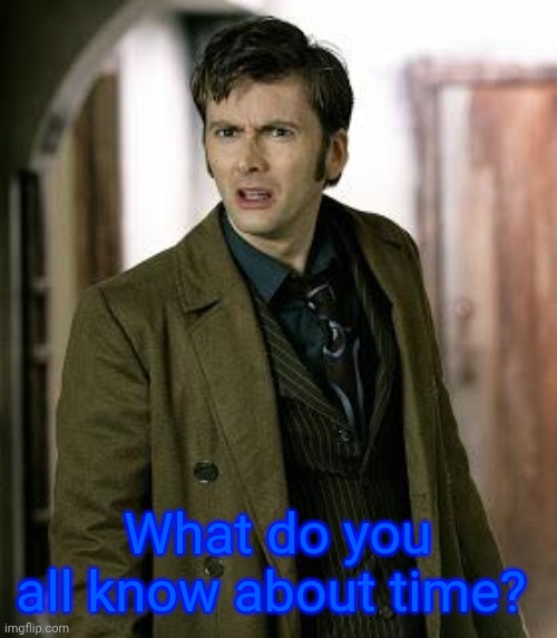 Time Lord | What do you all know about time? | image tagged in doctor who is confused | made w/ Imgflip meme maker