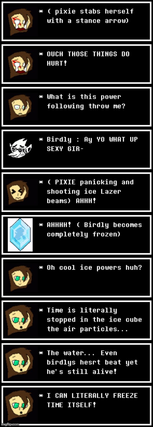 Another one for the Dark virus btw her stance is called " ABSOLUTE ZERO" | image tagged in dark virus | made w/ Imgflip meme maker