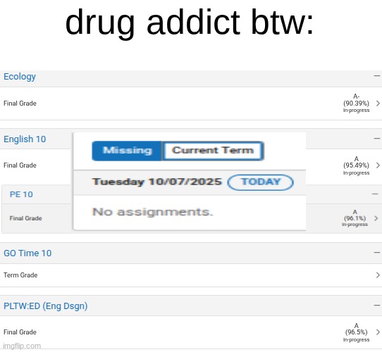 daily abuser of weed, dextromethorphan, and benzedrex. | drug addict btw: | made w/ Imgflip meme maker