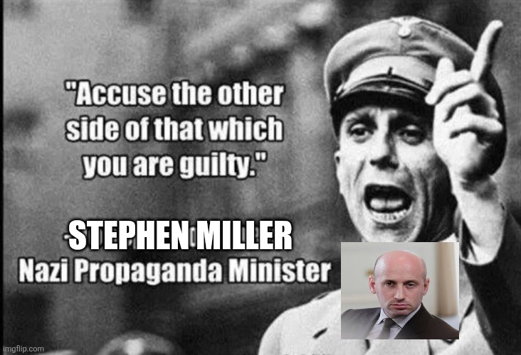 The same picture | STEPHEN MILLER | image tagged in stephen miller,nazi propaganda,for trump,maga,evil | made w/ Imgflip meme maker
