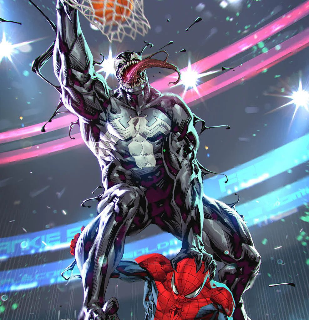 Venom Dunking on Spider-Man Blank Meme Template