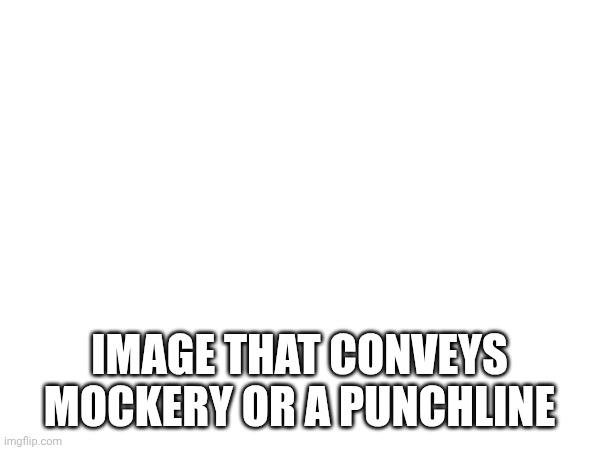 IMAGE THAT CONVEYS MOCKERY OR A PUNCHLINE | made w/ Imgflip meme maker