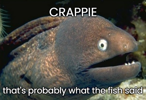 CRAPPIE that's probably what the fish said | made w/ Imgflip meme maker