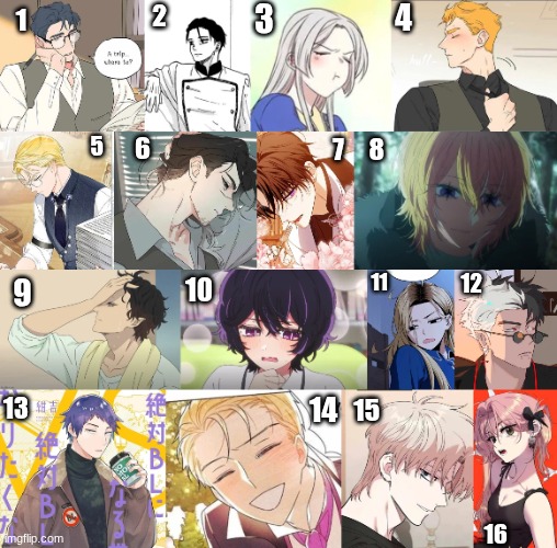 ok order these in whatever pictures you think looks best. i'm curious | 2; 3; 4; 1; 6; 8; 5; 7; 12; 11; 10; 9; 13; 14; 15; 16 | image tagged in rate em | made w/ Imgflip meme maker
