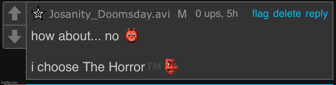 evil as FUCK josanity comment | made w/ Imgflip meme maker