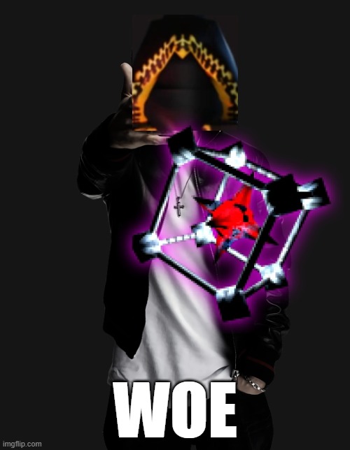 Eminem throw | WOE | image tagged in eminem,forsaken,roblox | made w/ Imgflip meme maker