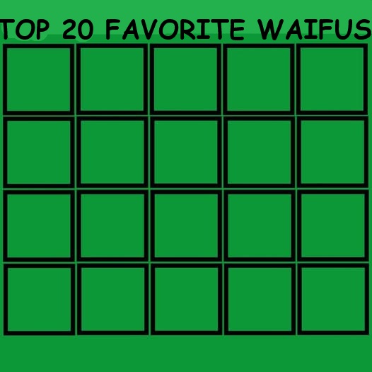 top 20 favorite waifus Blank Meme Template
