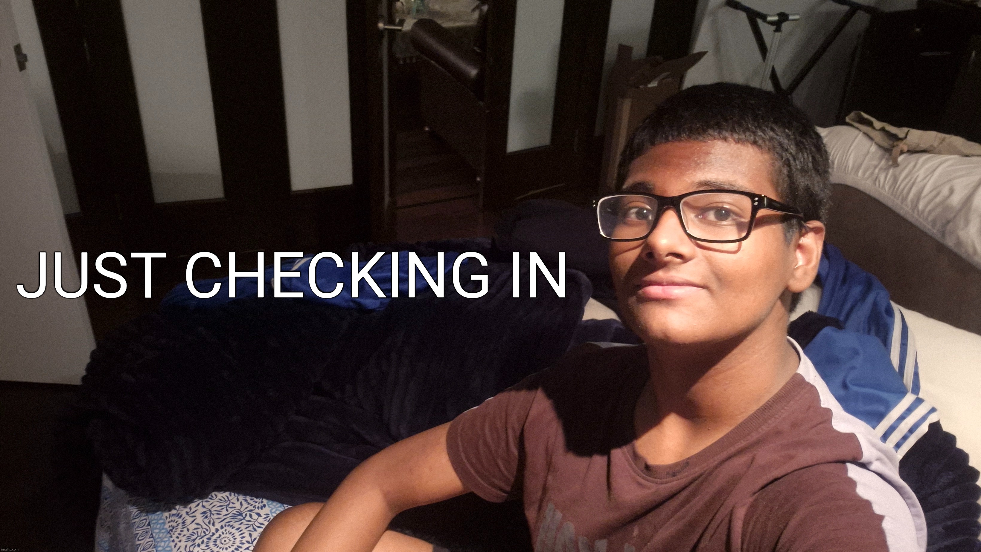 JUST CHECKING IN | made w/ Imgflip meme maker