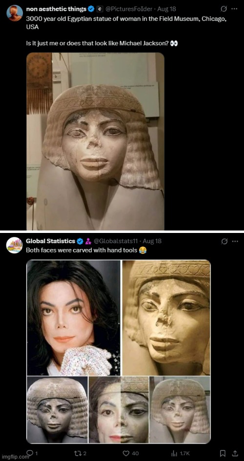 image tagged in egypt,statue,michael jackson,faces,carve,tools | made w/ Imgflip meme maker