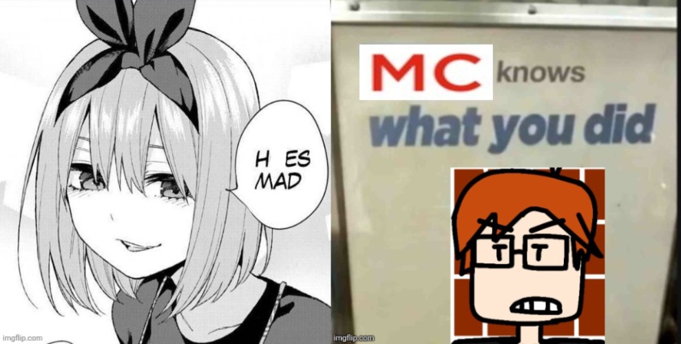 Comics edited to be funny | image tagged in mc knows what you did,comics,mc,moscovio may | made w/ Imgflip meme maker