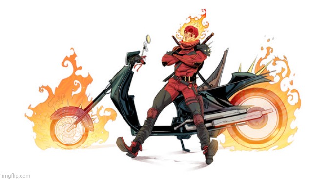 deadpool ghostrider | image tagged in deadpool ghostrider | made w/ Imgflip meme maker