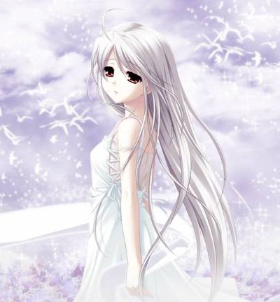 White anime girl Blank Meme Template