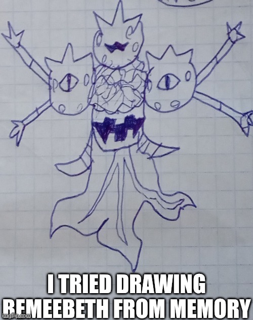 I TRIED DRAWING BEMEEBETH FROM MEMORY | made w/ Imgflip meme maker