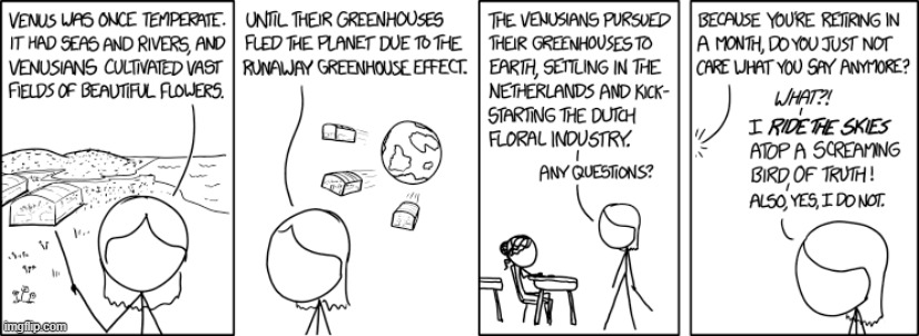 image tagged in venus,greenhouse,runaway,earth,teacher,retirement | made w/ Imgflip meme maker