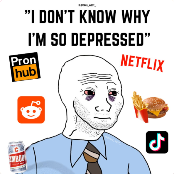 I'm so depressed Blank Meme Template