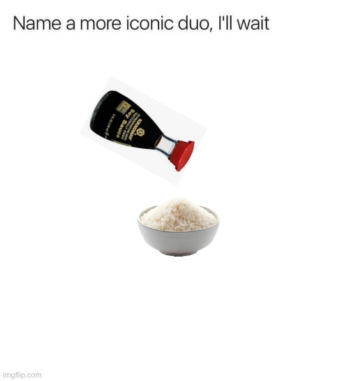 Name a more iconic duo, I'll wait | image tagged in name a more iconic duo i'll wait | made w/ Imgflip meme maker