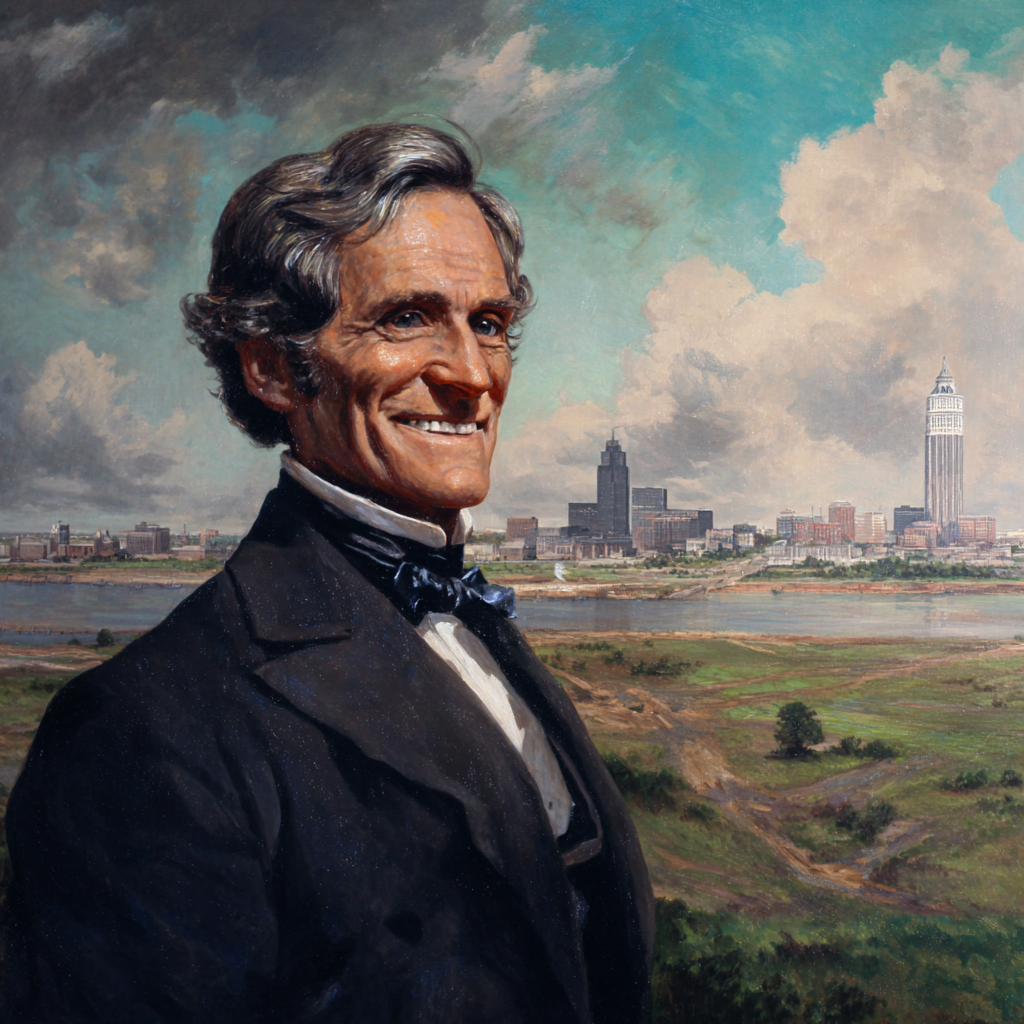 Jefferson Davis Smiles Blank Meme Template