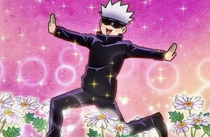 Gojo skipping Blank Meme Template