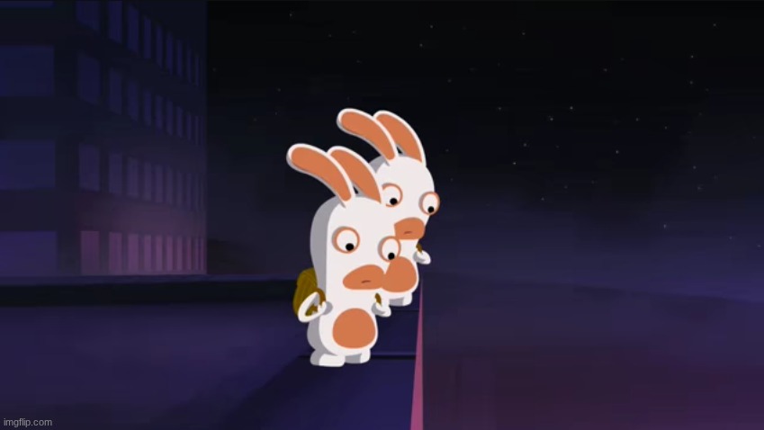 Rooftop Rabbids | image tagged in rooftop rabbids | made w/ Imgflip meme maker