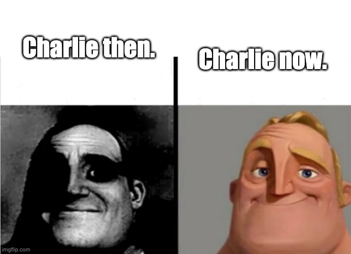 1960s v. 2020s | Charlie now. Charlie then. | image tagged in teacher s copy mirrored | made w/ Imgflip meme maker