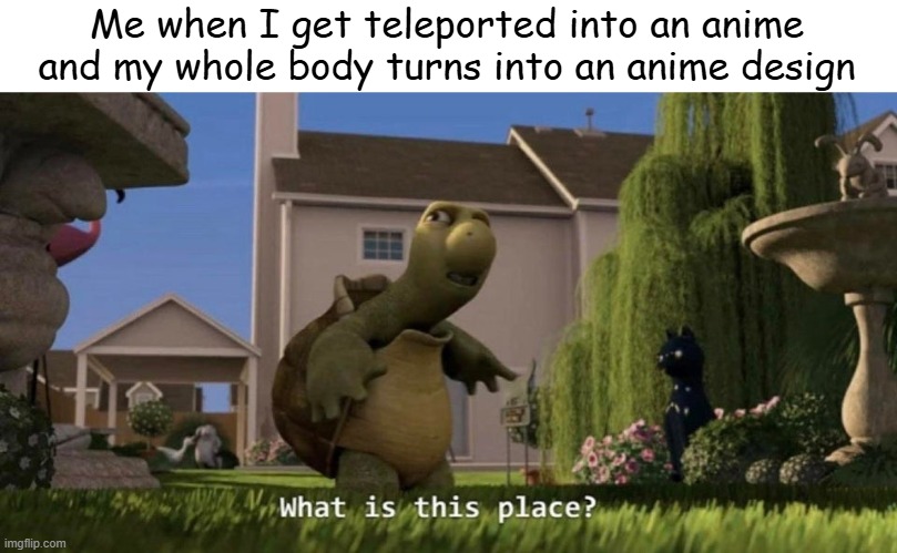 I would look at the camera on my phone and say "WHAT HAPPENED TO ME?" | Me when I get teleported into an anime and my whole body turns into an anime design | image tagged in what is this place | made w/ Imgflip meme maker