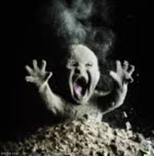 disintegrating baby | image tagged in disintegrating baby | made w/ Imgflip meme maker
