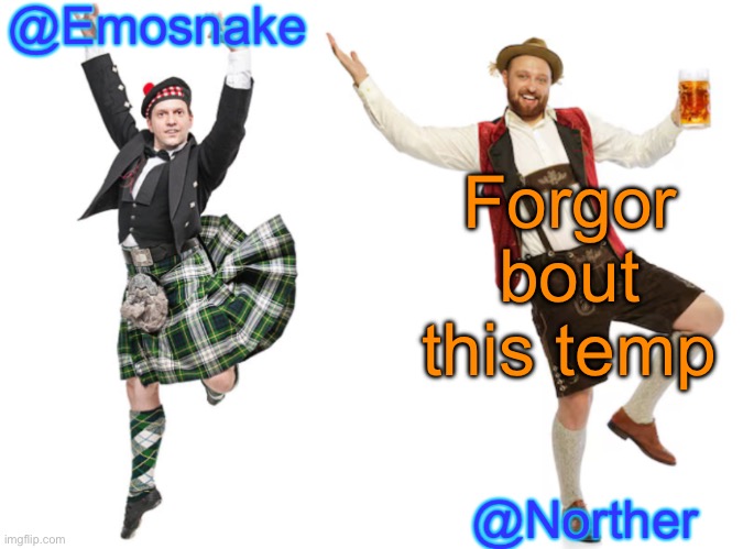 Emosnake & Norther shared temp | Forgor bout this temp | image tagged in emosnake norther shared temp | made w/ Imgflip meme maker