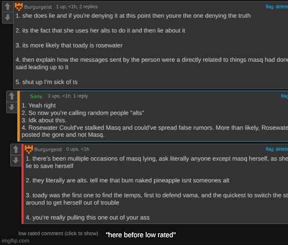 oh my god bro we cant be serious | "here before low rated" | made w/ Imgflip meme maker