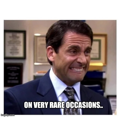 Steve Carell | ON VERY RARE OCCASIONS.. | image tagged in steve carell | made w/ Imgflip meme maker