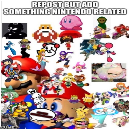 I added mermaid peachhhh | image tagged in nintendo | made w/ Imgflip meme maker