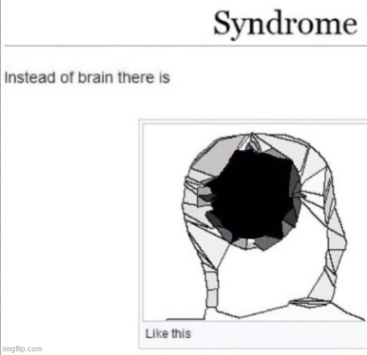 X Syndrome Instead of brain there X Blank Meme Template