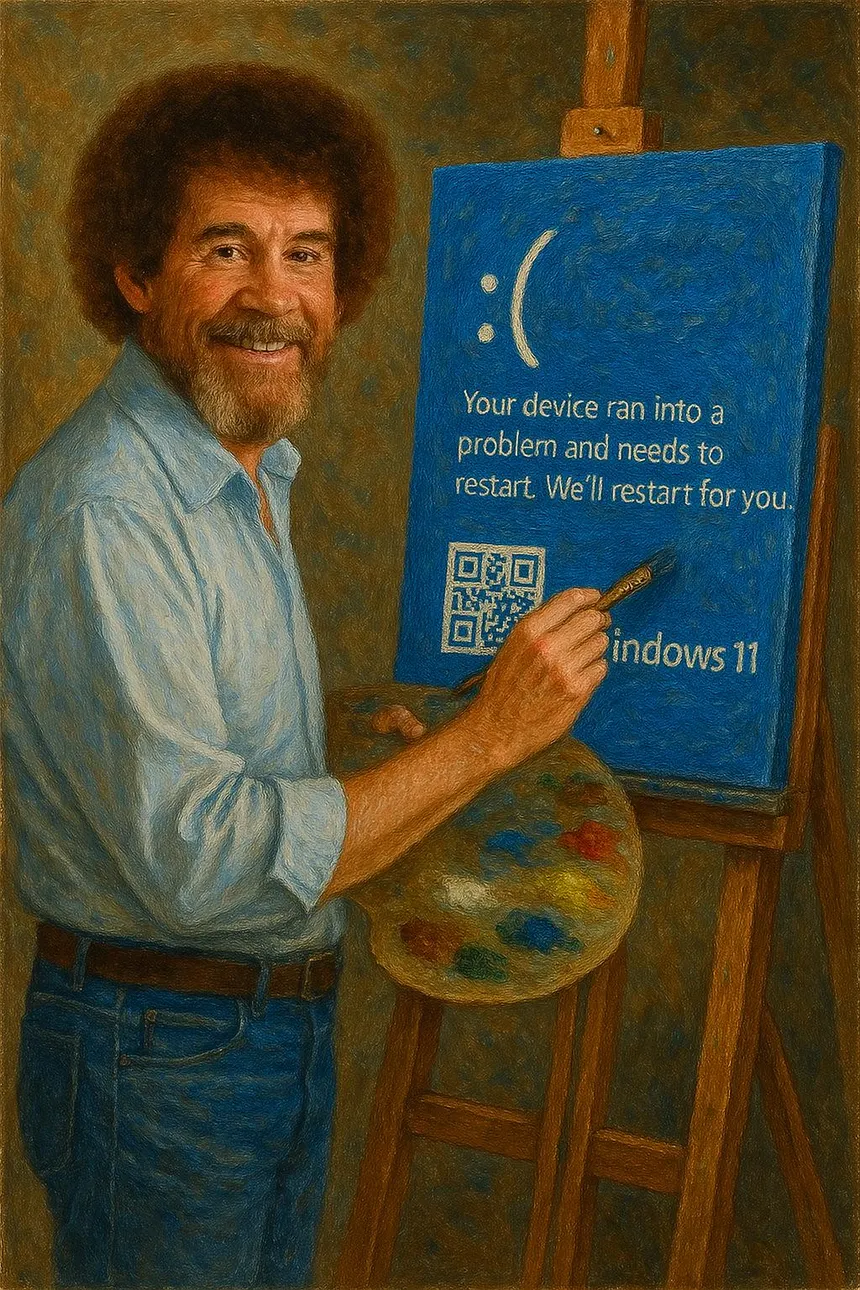 Bob Ross Blank Meme Template
