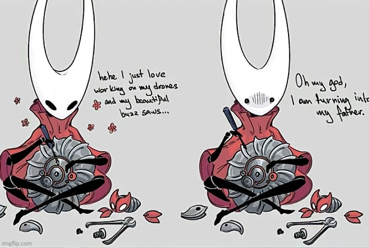 Hornet Realizes Something | image tagged in hornet,is | made w/ Imgflip meme maker