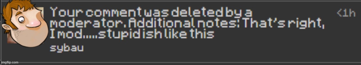 Chat, is this mod abuse? | made w/ Imgflip meme maker