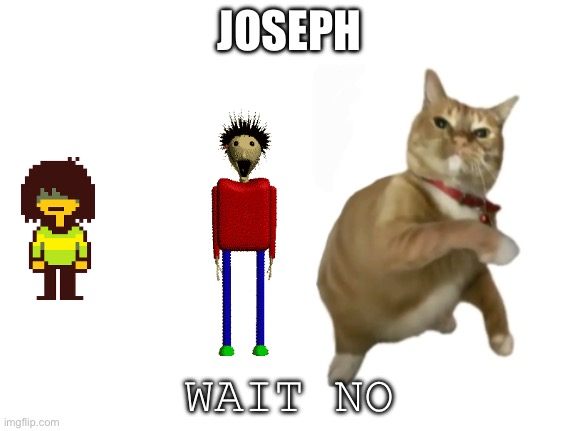 KRIS NO | JOSEPH; WAIT NO | image tagged in throwing cat new | made w/ Imgflip meme maker