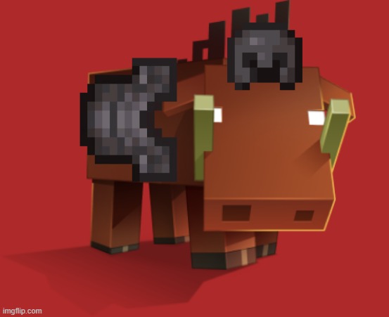 High Quality Netherite Hoglin Blank Meme Template