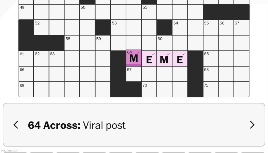 WP Crossword Today | image tagged in memes | made w/ Imgflip meme maker