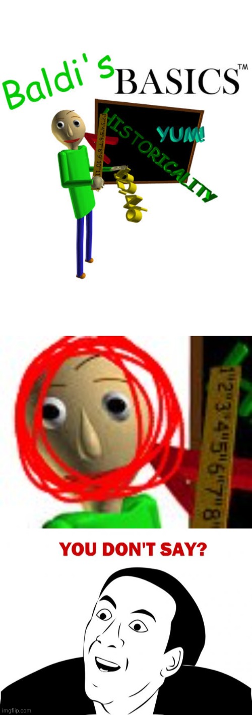 Baldi's Basics and education and learning. THAT'S ME!!! | image tagged in memes,you don't say,baldi | made w/ Imgflip meme maker
