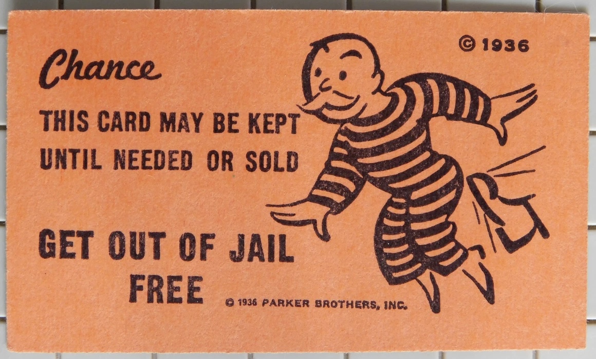 Get out of jail free Blank Meme Template
