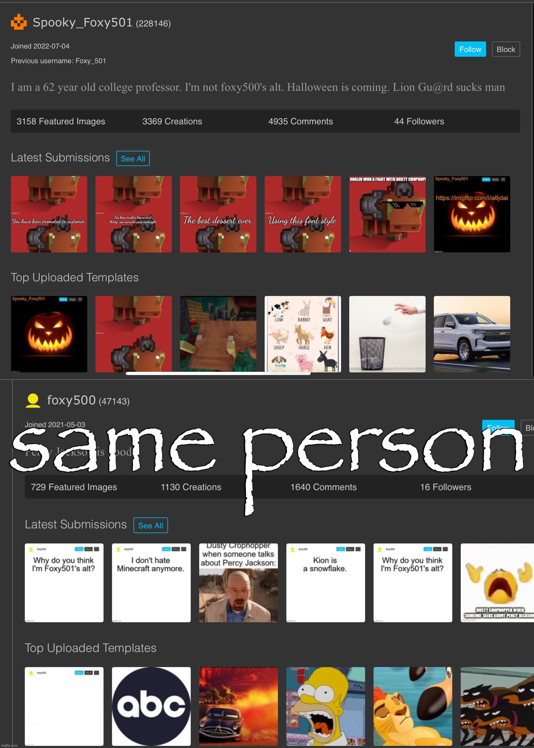 same person | made w/ Imgflip meme maker