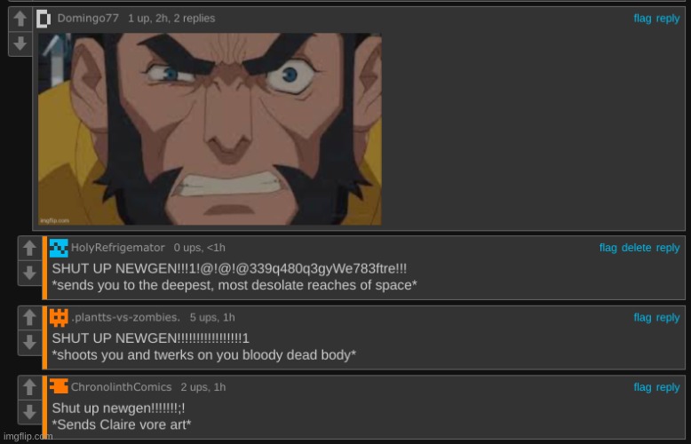 newgen gets brutally torn apart, harassed, and dumped out an airlock | made w/ Imgflip meme maker