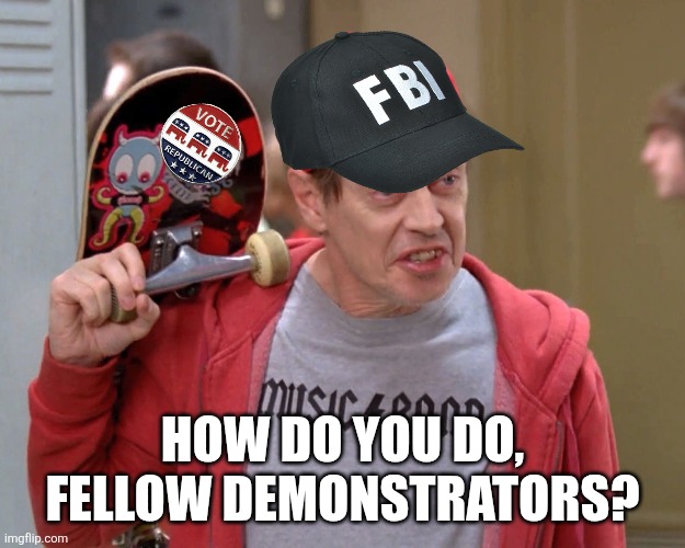Steve Buscemi Fellow Kids | HOW DO YOU DO, FELLOW DEMONSTRATORS? | image tagged in steve buscemi fellow kids | made w/ Imgflip meme maker
