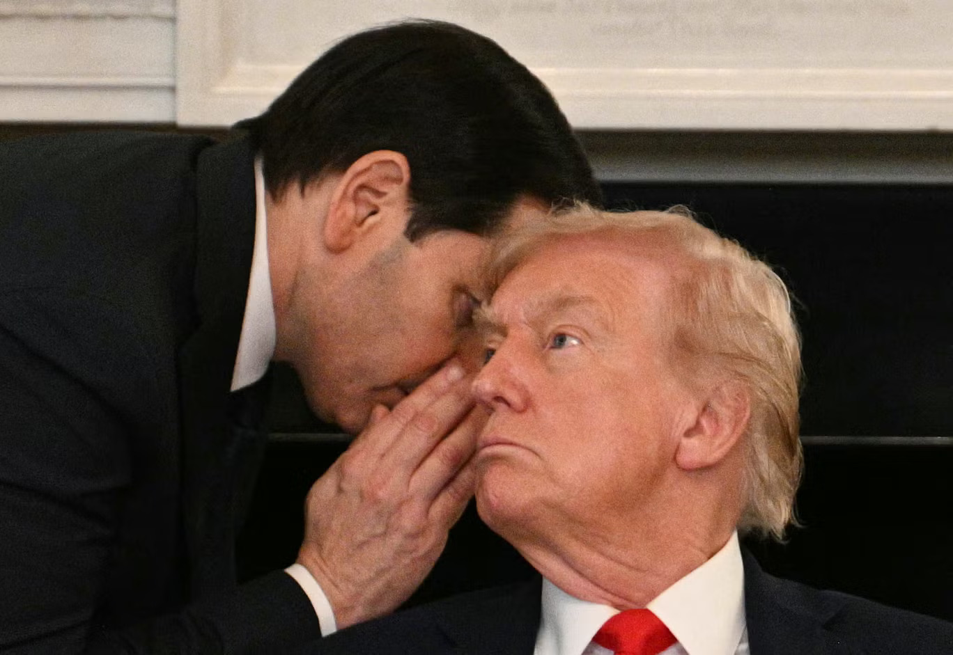 Trump Learning About Israel & Hamas Agreement to Gaza Peace Plan Blank Meme Template